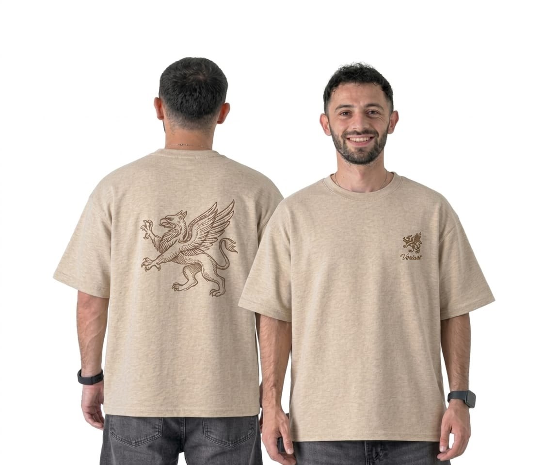 Oversized T-shirt with a dragon design